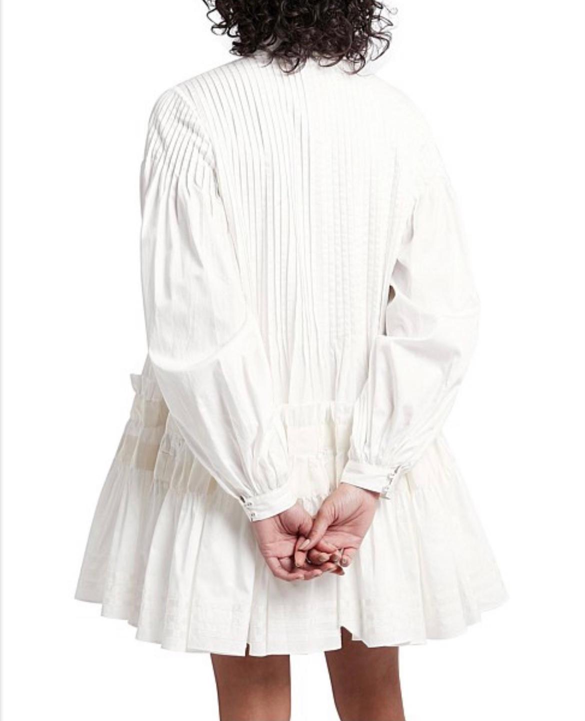 Aje Run Free Smock Dress White Size 8 - Image 5