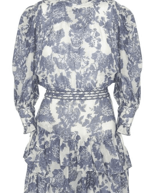 LoveShackFancy - Lorelei Ruffle Floral Mini Dress for rent on The Volte - main image