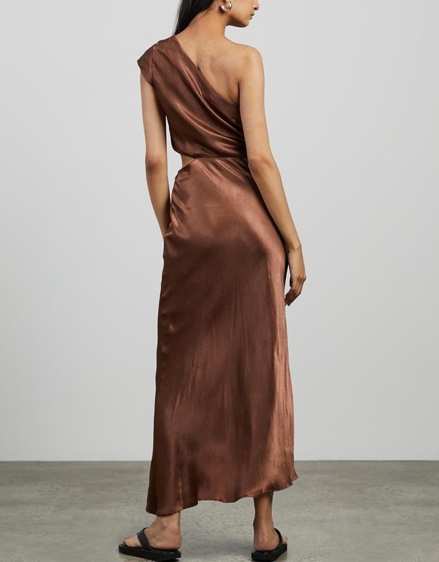 Bec and Bridge Delphine Midi Dress Brown Size 14 - Image 3