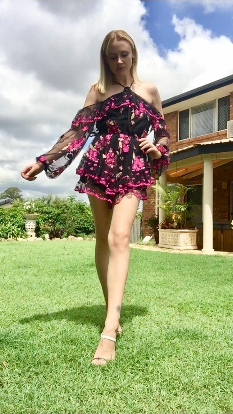 Alice McCall A Girl Like You Playsuit Black Pink Size 8 - Image 2