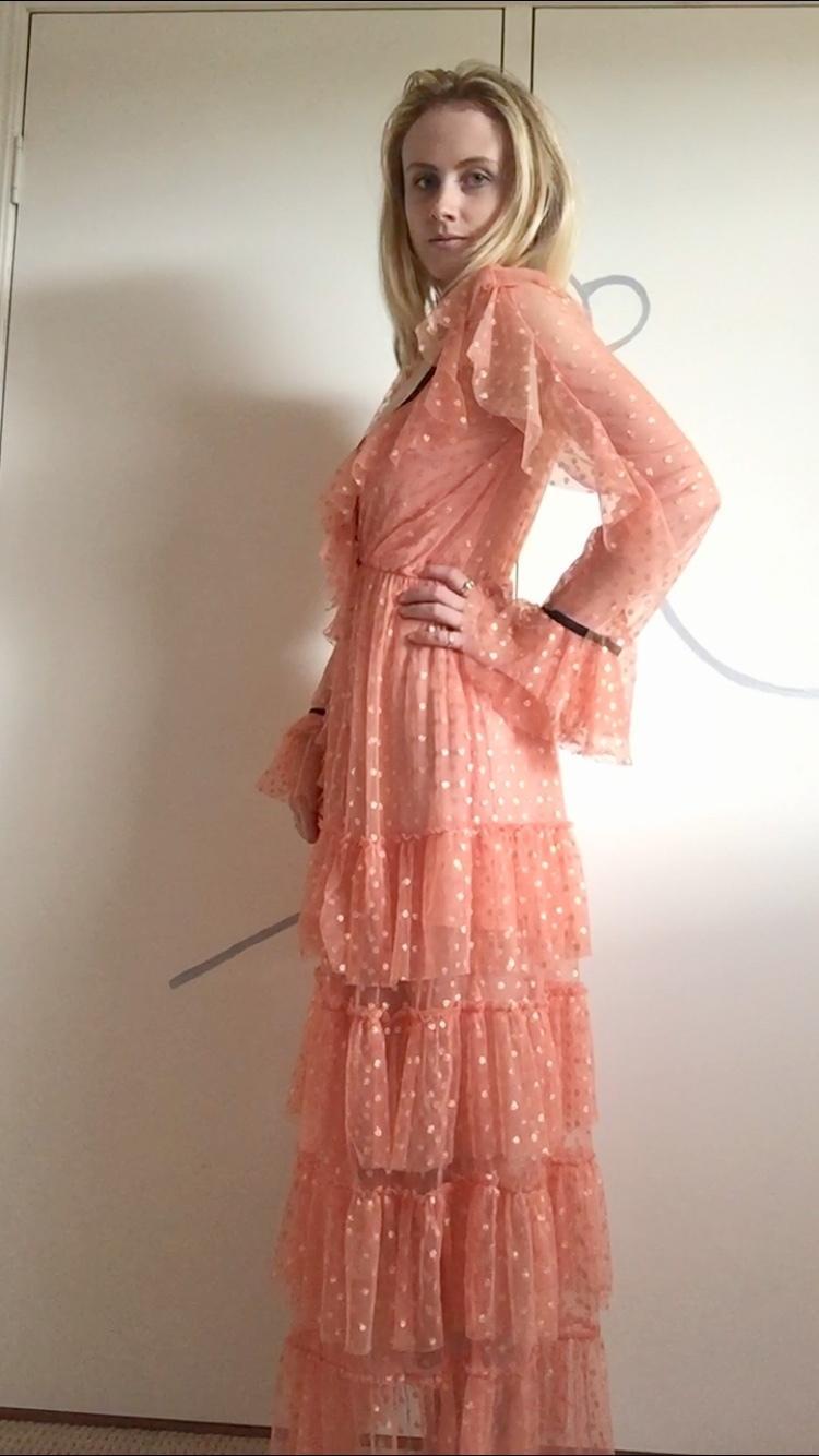 Alice McCall Flamenco Maxi Dress Rose Size 8 for rent on The Volte - main image