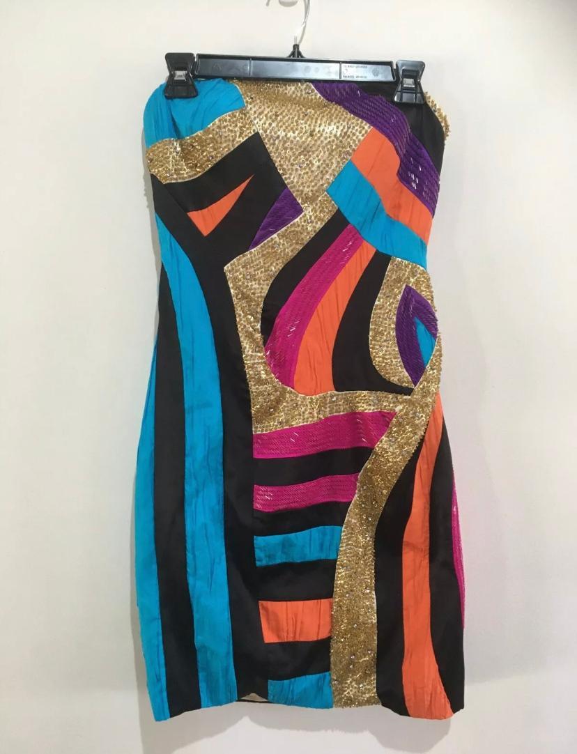 Sherri Hill Mini Dress Print Size 10 - Image 1