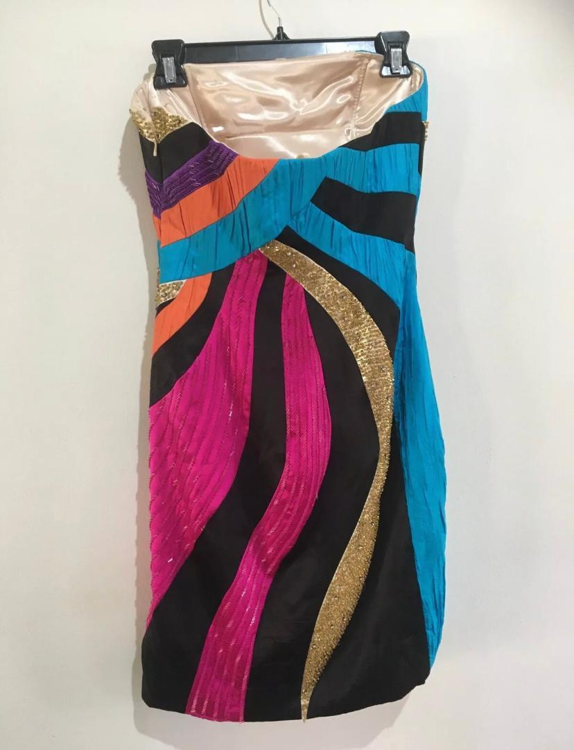 Sherri Hill Mini Dress Print Size 10 - Image 2