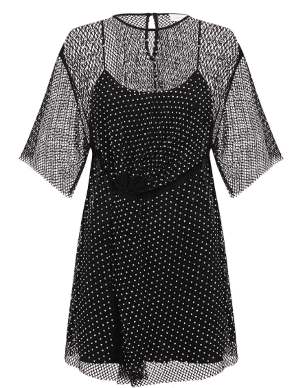 Alice McCall Kaleidoscope Mini Dress Black/Mesh Size 6 - Image 2