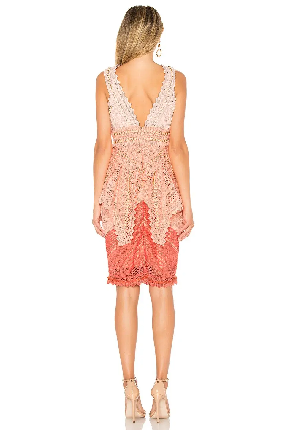 Thurley La Rambla Lace Midi Dress Pink Size 10 for rent on The Volte - main image