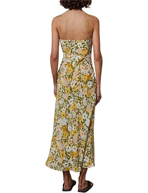 Bec & Bridge Brady Sleeveless Cut Out Midi Dress Floral Size 12 - Image 3