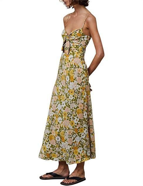 Bec & Bridge Brady Sleeveless Cut Out Midi Dress Floral Size 12 - Image 2