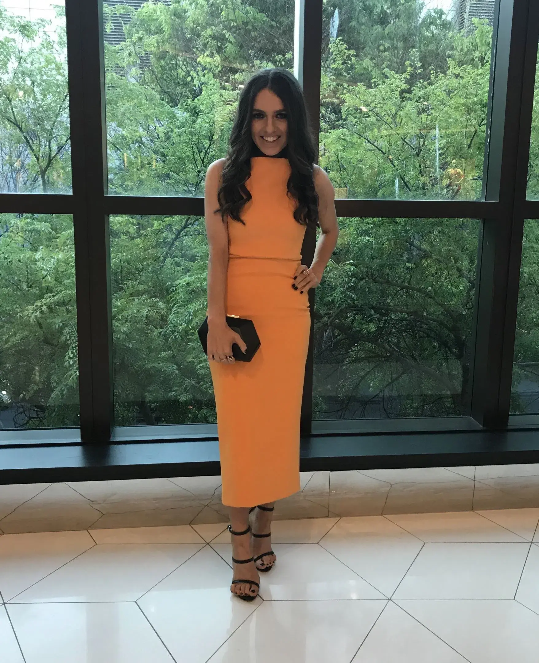 Toni Maticevski Provocative Dress Orange Size 6 - Image 1