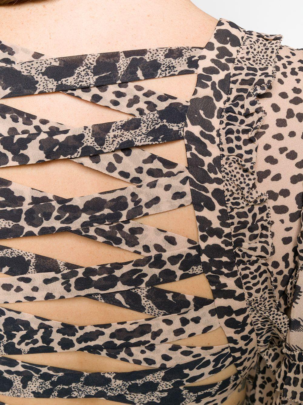 Zimmermann / Allia Cut Out Long Dress / Leopard Print / Size 3 (Size 12-14) - Image 5