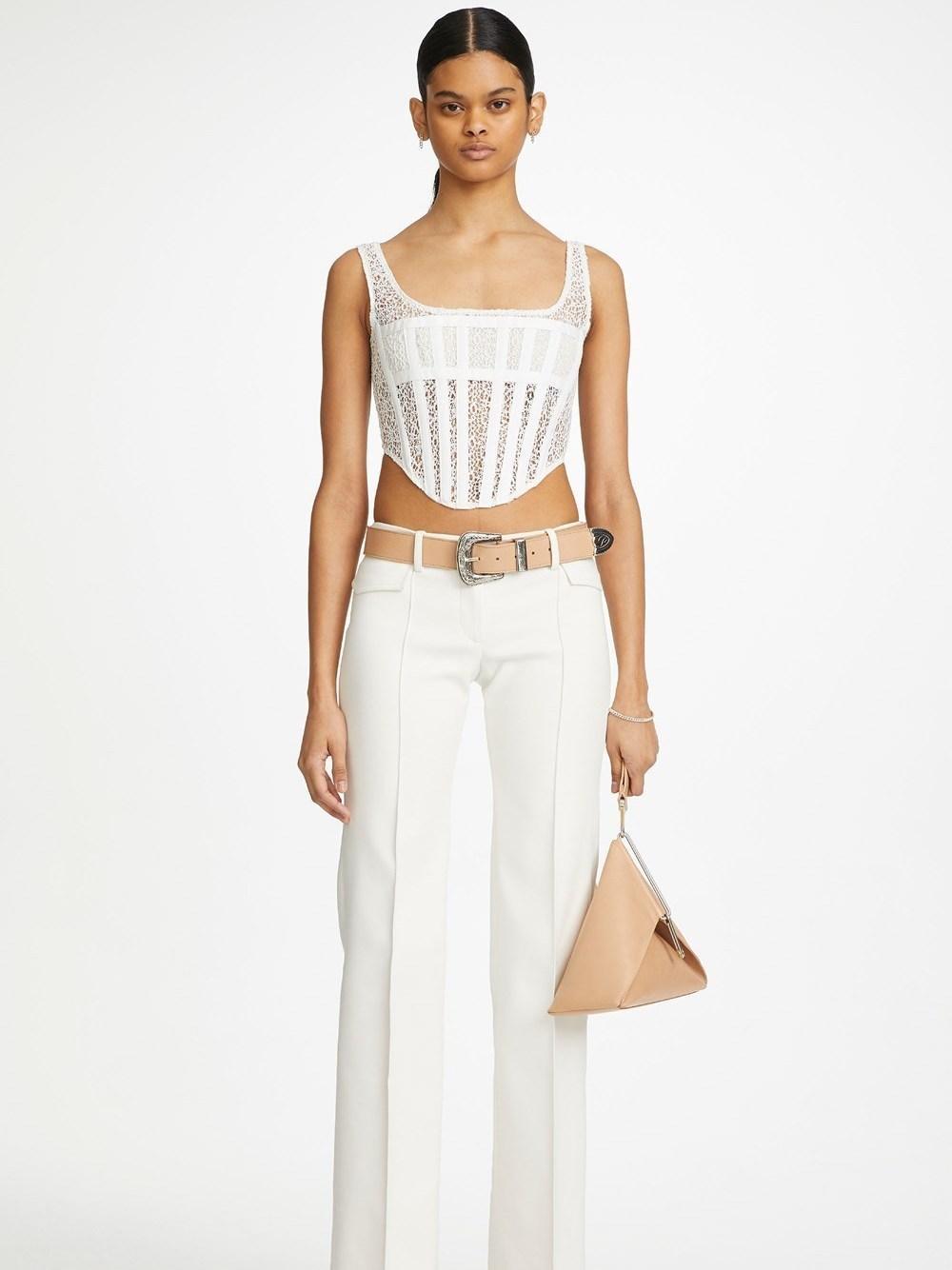 Dion Lee Corded Lace Corset white Size 8 for rent on The Volte - main image