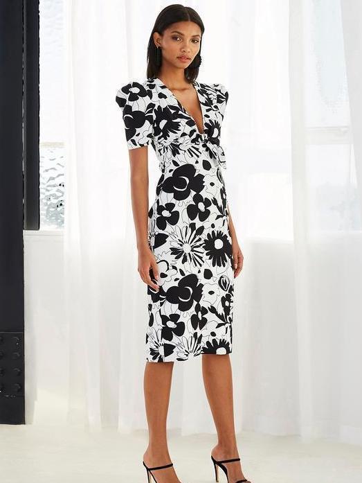 By Johnny - Floral Tie Front Tee Dress - Size 10 - Image 1