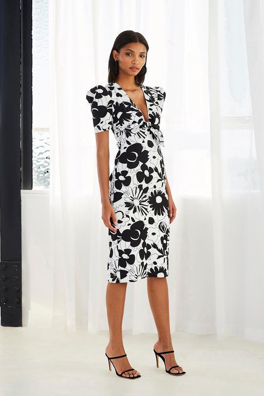 By Johnny Floral Tie Front Tee Dress Size 14 - Image 1