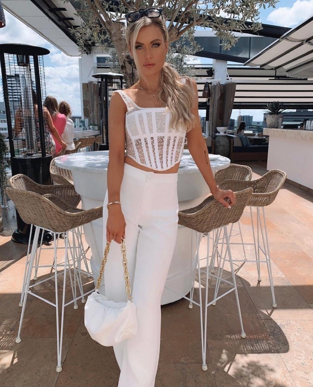 Dion Lee Corded Lace Corset and Bianca And Bridgett Ella Pant Set - Size 10 - Image 1