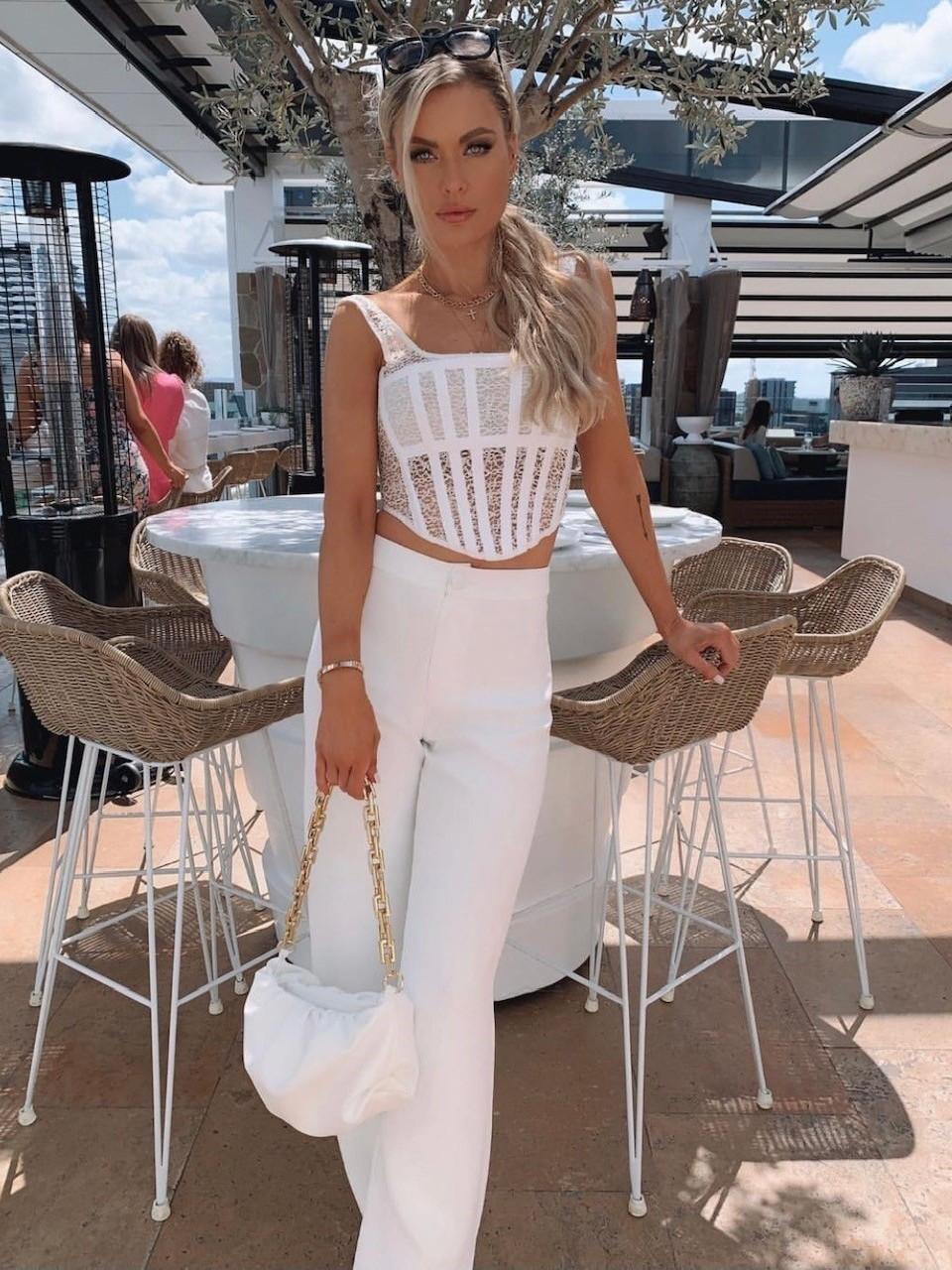 Dion Lee Corded Lace Corset and Bianca And Brigett Ella Pant Set white Size 14 - Image 1