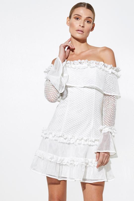 Mossman The Mood Swing Dress white Size 14 for rent on The Volte - main image