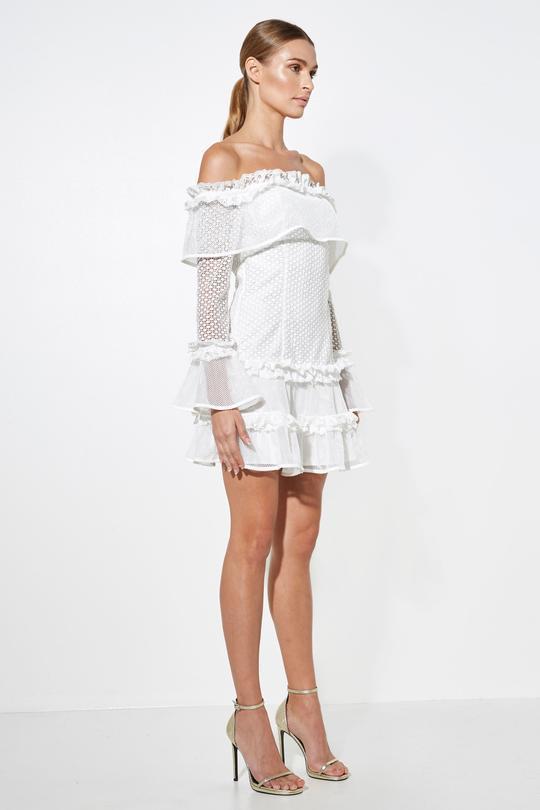 Mossman The Mood Swing Dress white Size 14 for rent on The Volte - main image