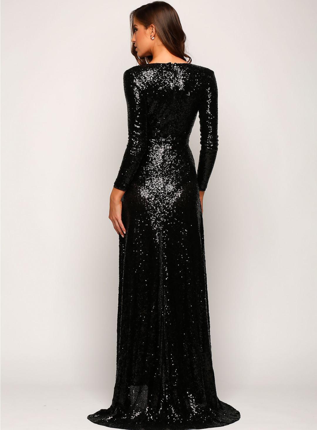 Elle Zeitoune / Fountaine / Black Sequins / Size 8 - Image 3