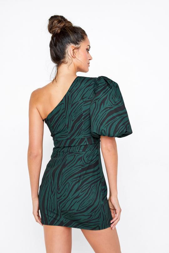 Mossman Dark Paradise Mini Dress green Size 10 - Image 4