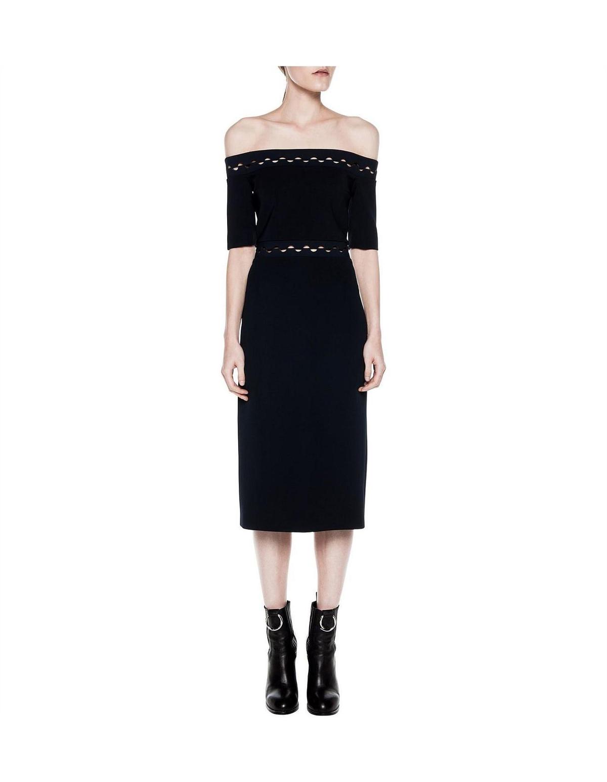 Dion Lee Eclipsed Lace Shoulderless Dress Navy Size 8 - Image 1