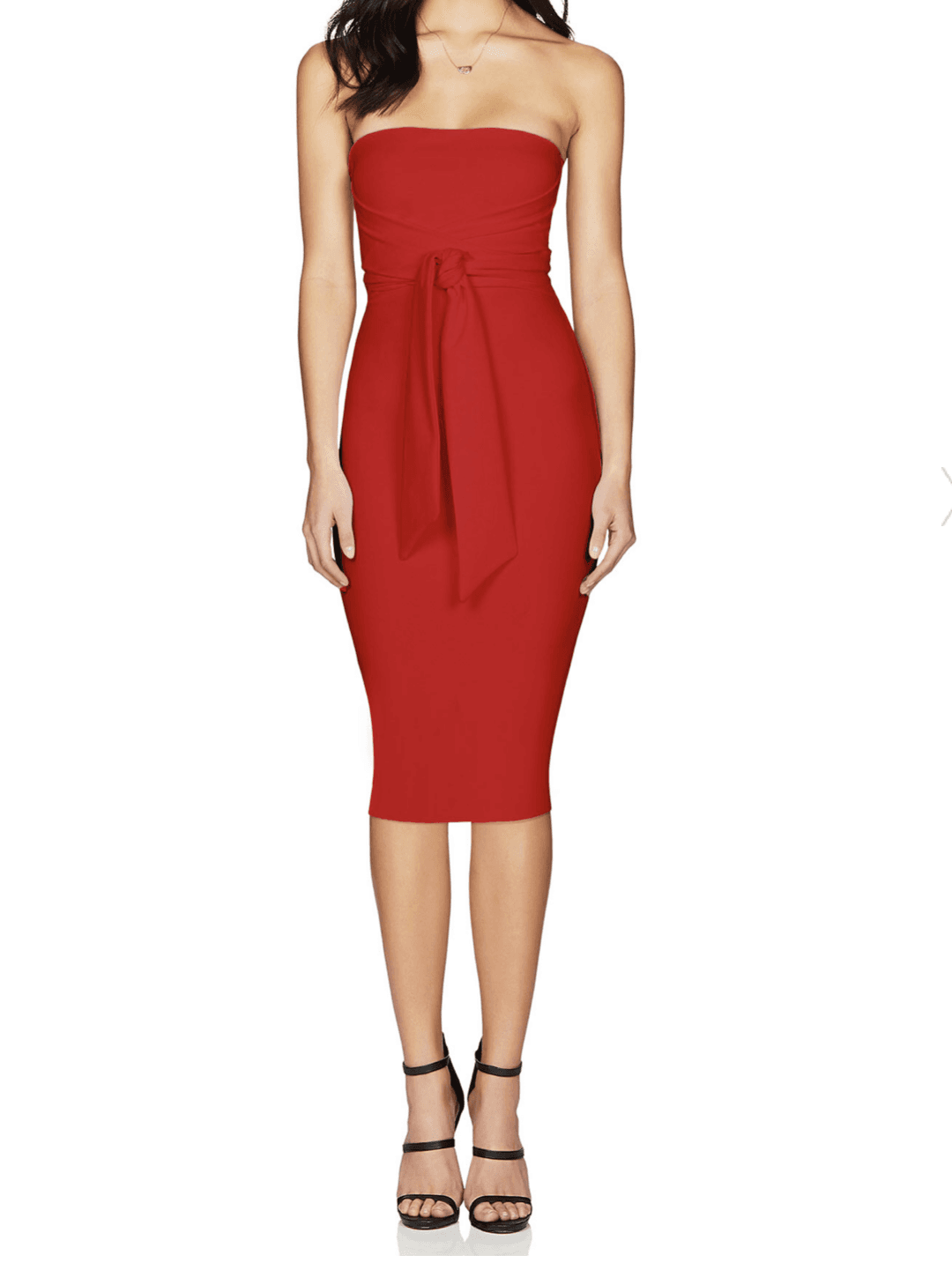 Nookie Royal Strapless Midi Red Size 8 for rent on The Volte - main image