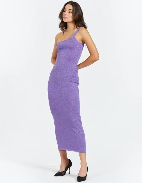 Adalane Asym Knit Midi Dress - Image 1