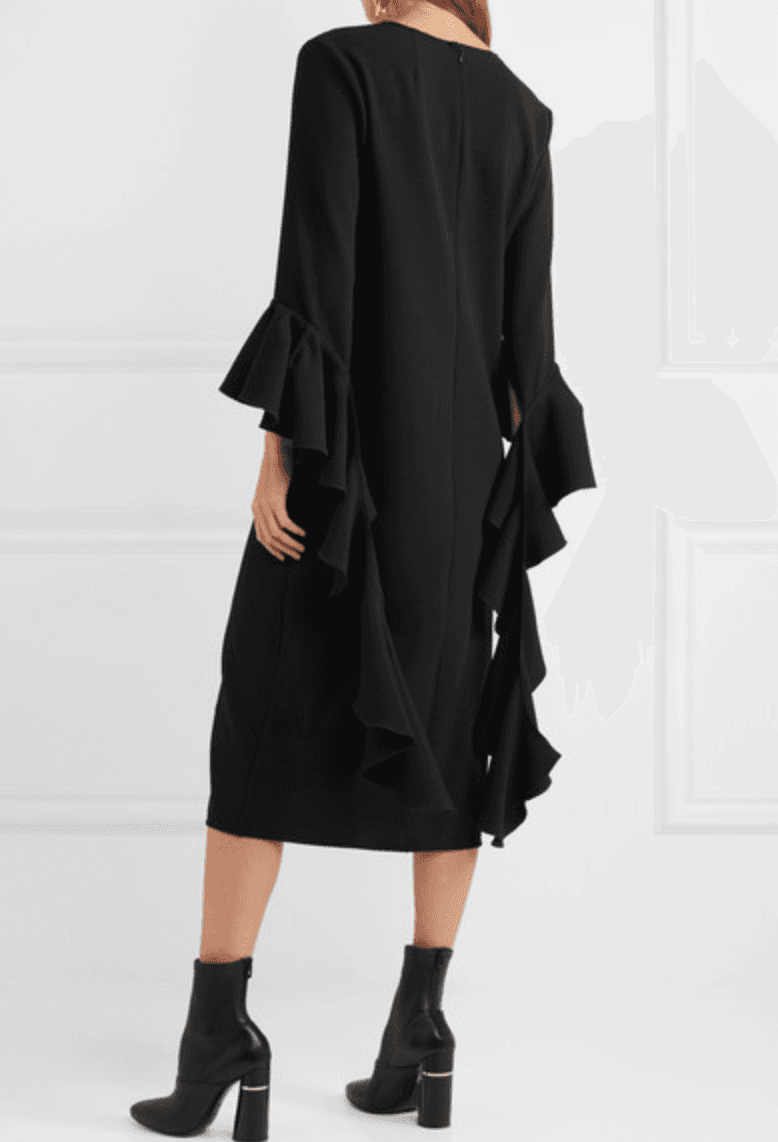 Ellery Reuben Frill Sleeve Dress Black Size 8 - Image 5