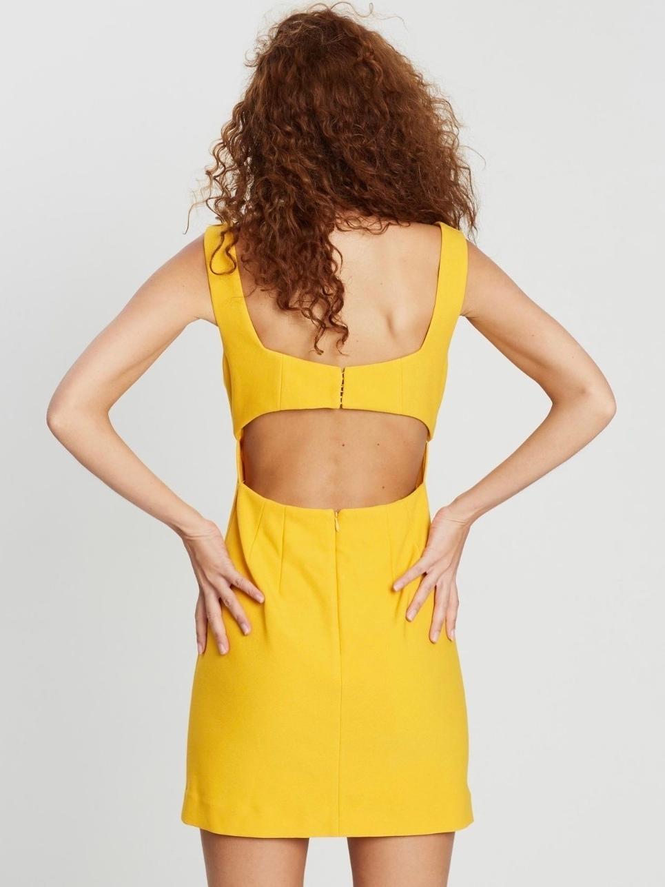 Finders keepers Nadia Mini Dress Yellow Size 14 - Image 2