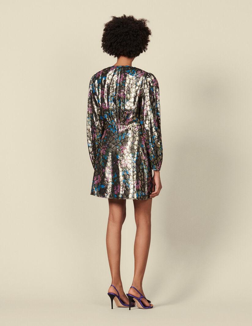 Sandro Metallic Jacquard Dress Size 8 - Image 2