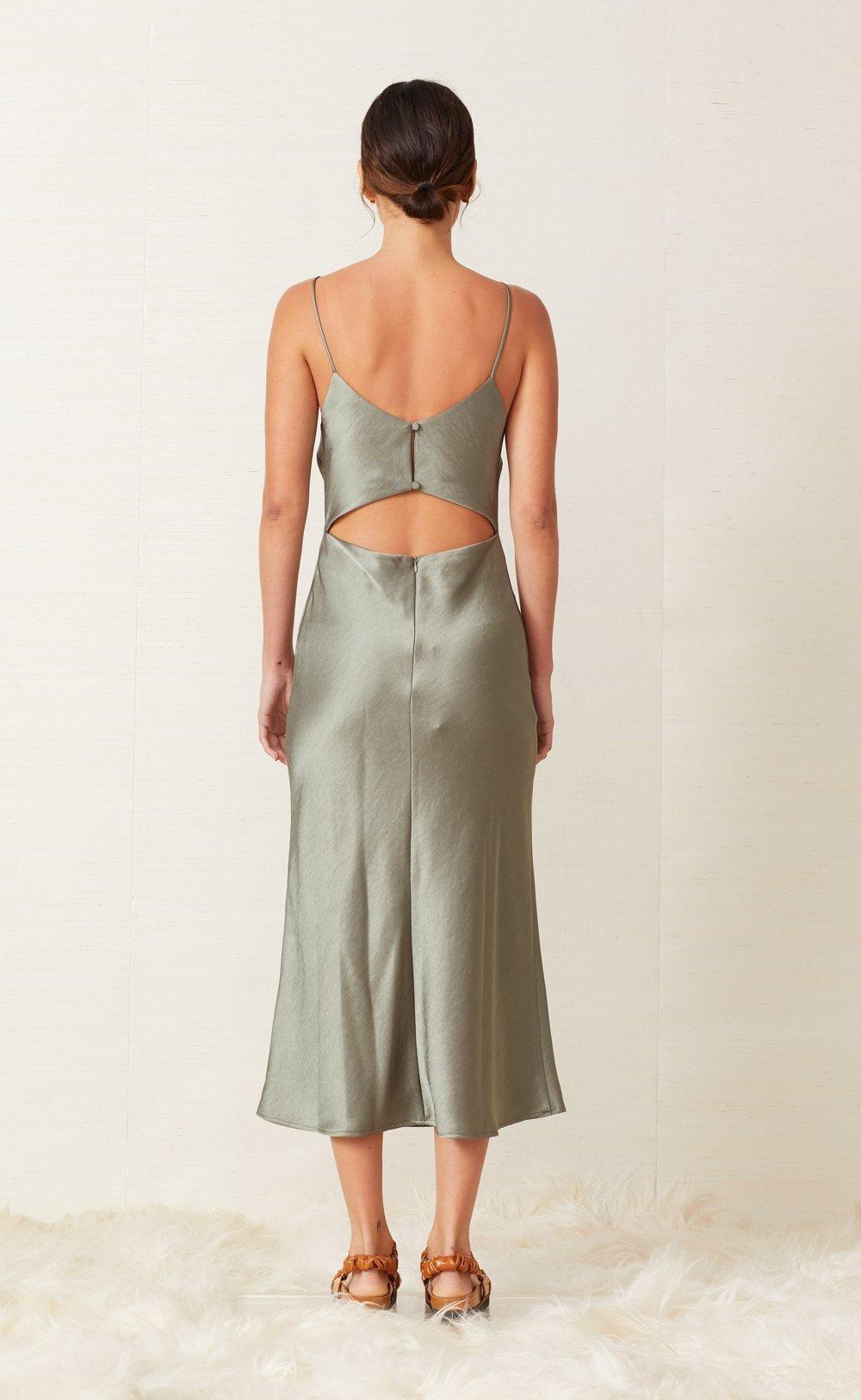 Bec and Bridge Mila Slip Dress green size 8 for rent on The Volte - main image