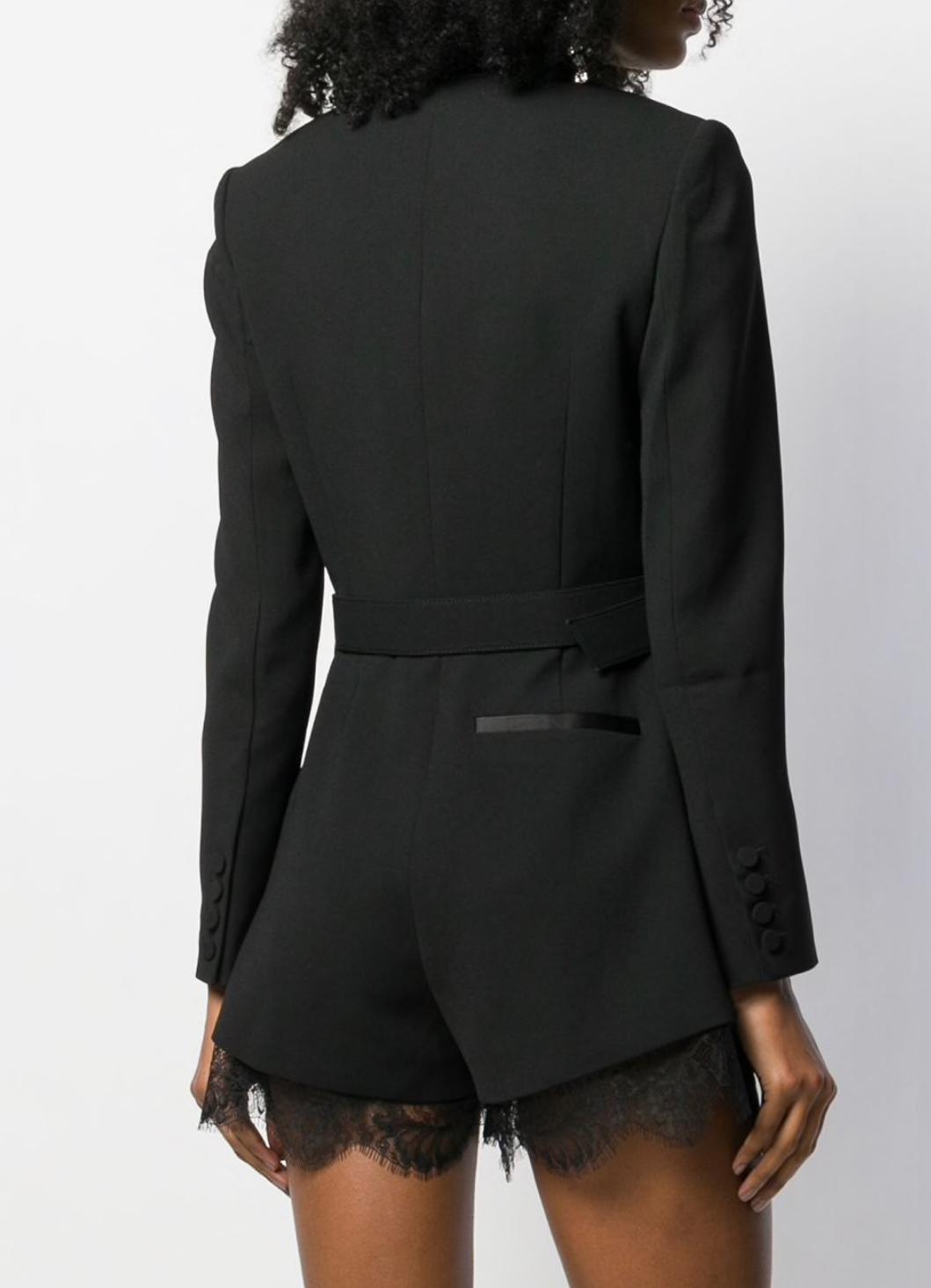 Self Portrait Tuxedo Playsuit Black Size 10 - Image 2