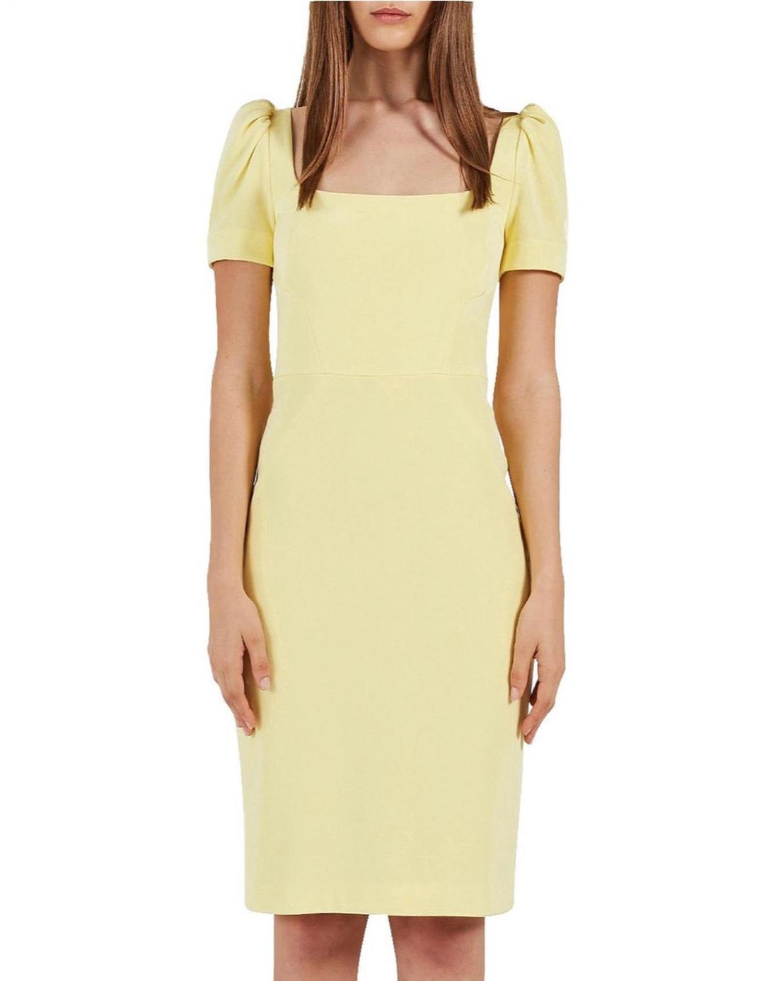 Rebecca Vallance Zinnia Open Back Dress Yellow Size 12 for rent on The Volte - main image