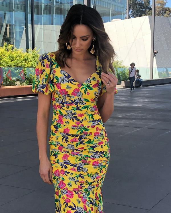 La Maison Talulah Finch Midi Frock yellow size 8 - Image 2