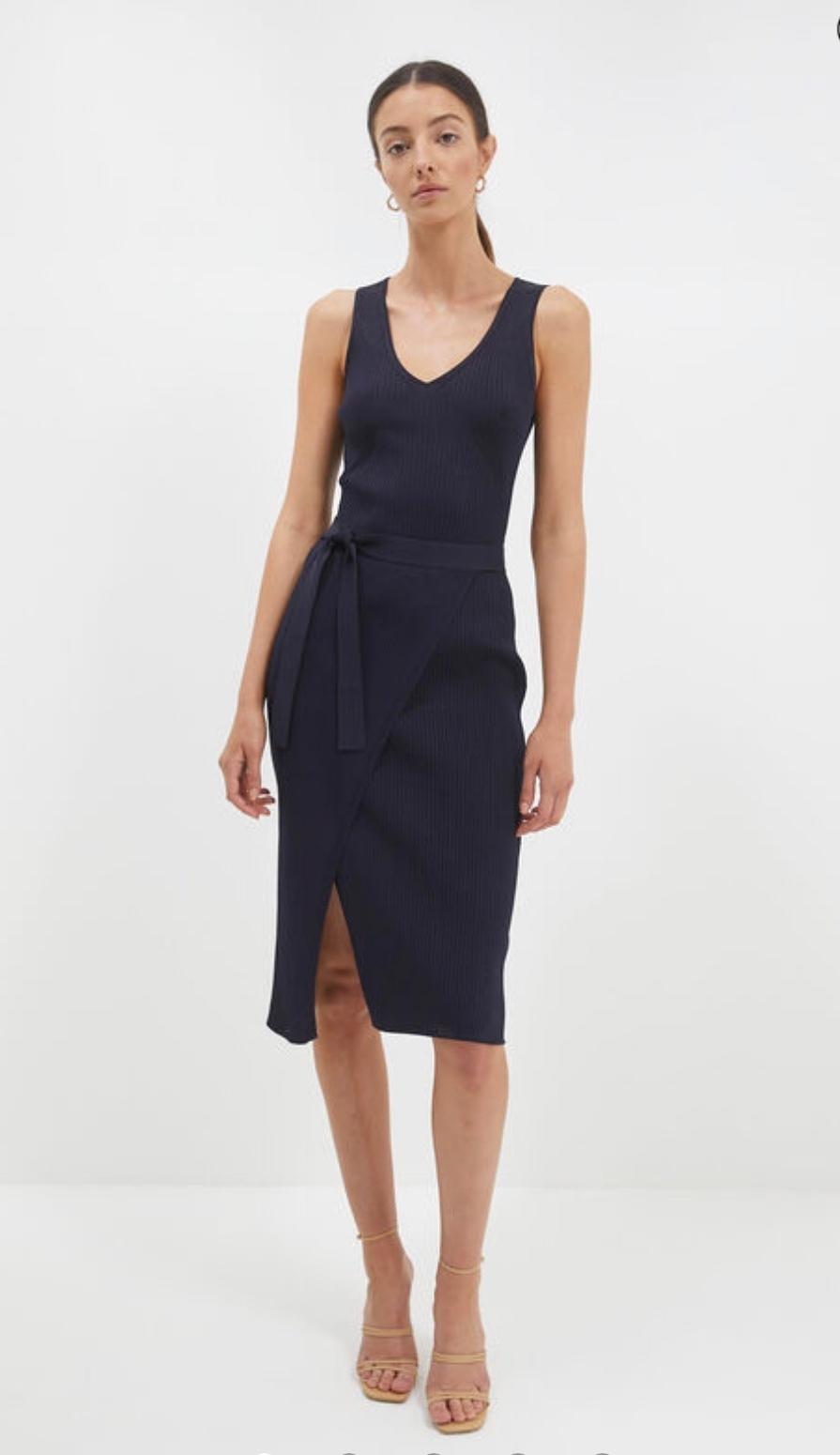 SABA Victoria Navy Knit Dress size 8 - Image 1