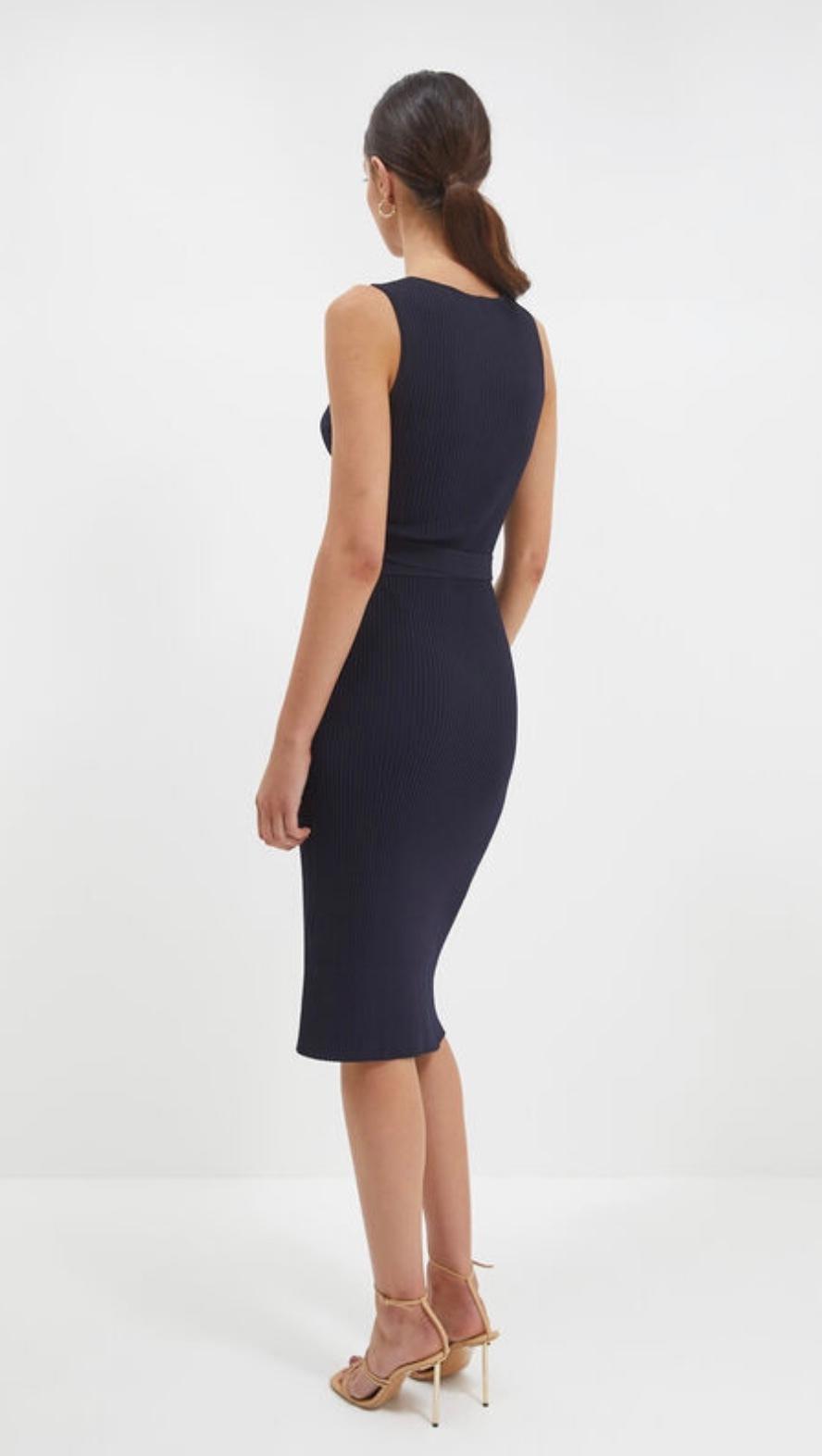 SABA Victoria Navy Knit Dress size 8 - Image 5
