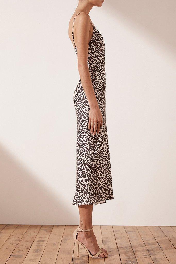 Shona Joy Isabella Bias Midi Dress Leopard 10 - Image 5