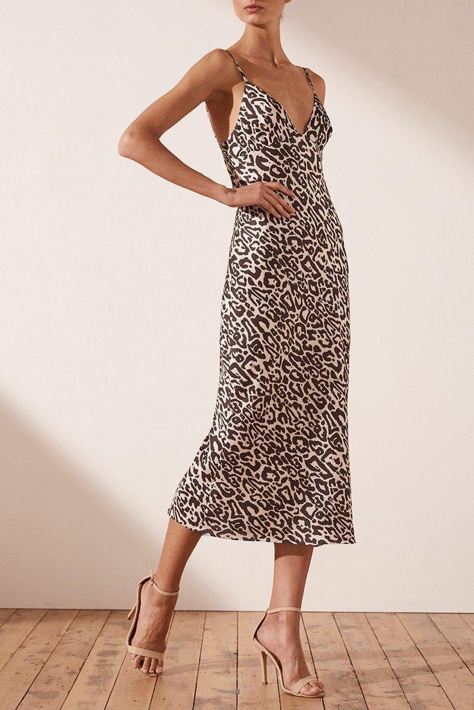 Shona Joy Isabella Bias Midi Dress Leopard 10 - Image 3