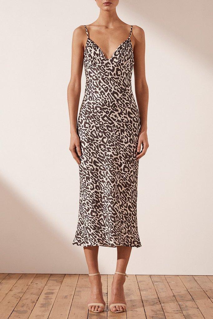Shona Joy Isabella Bias Midi Dress Leopard 10 - Image 2