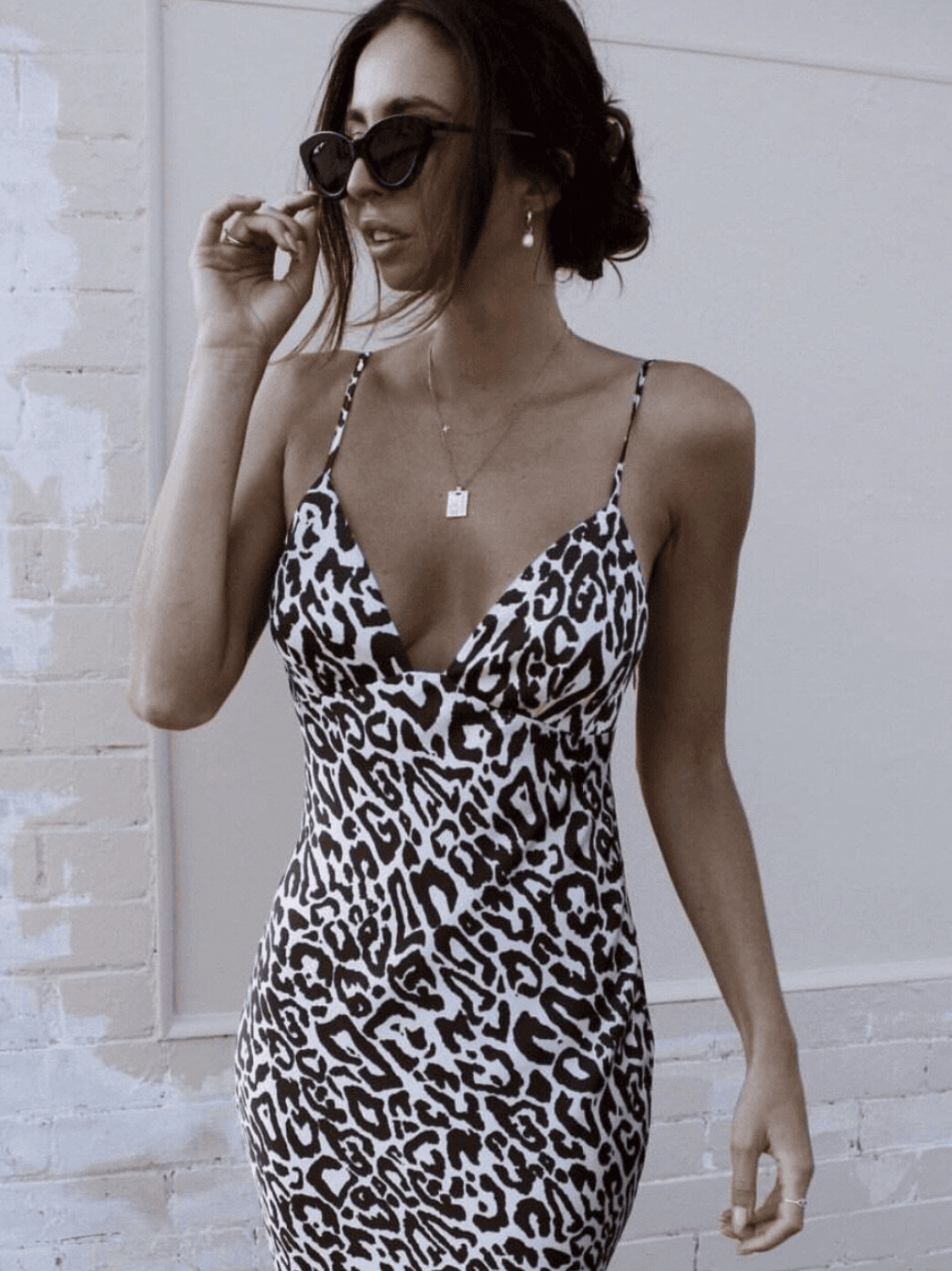 Shona Joy Isabella Bias Midi Dress Leopard 10 - Image 1