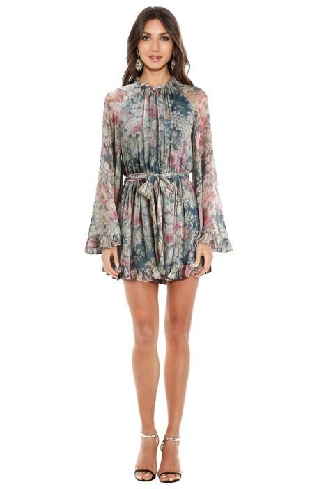 Zimmermann Cavalier Playsuit Grey Smoke Floral Size 0 / AU 8 - Image 4