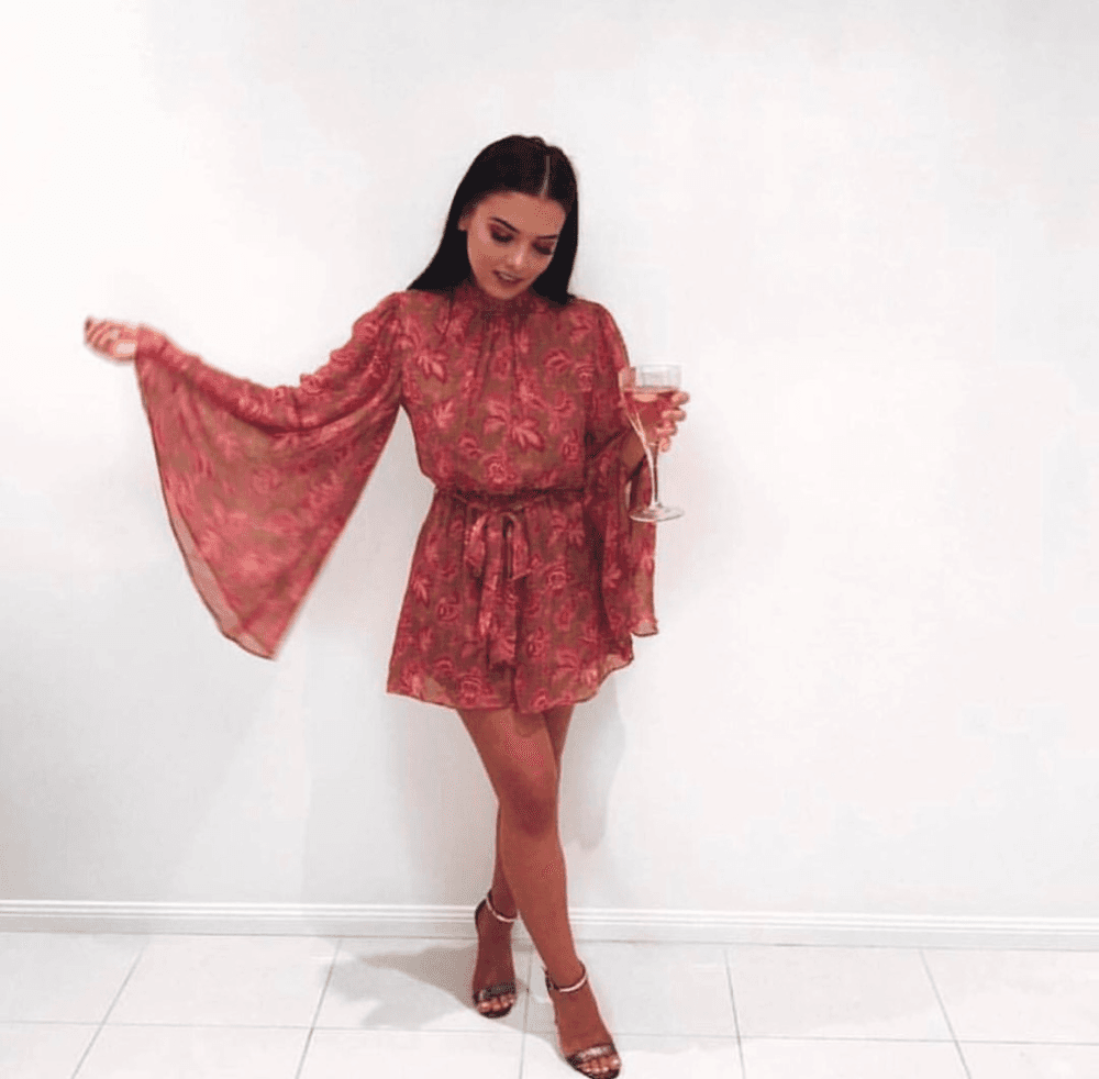 Zimmermann Karmic Flare Sleeve Playsuit Pink Paisley Chintz Size 0 / AU 8 - Image 4