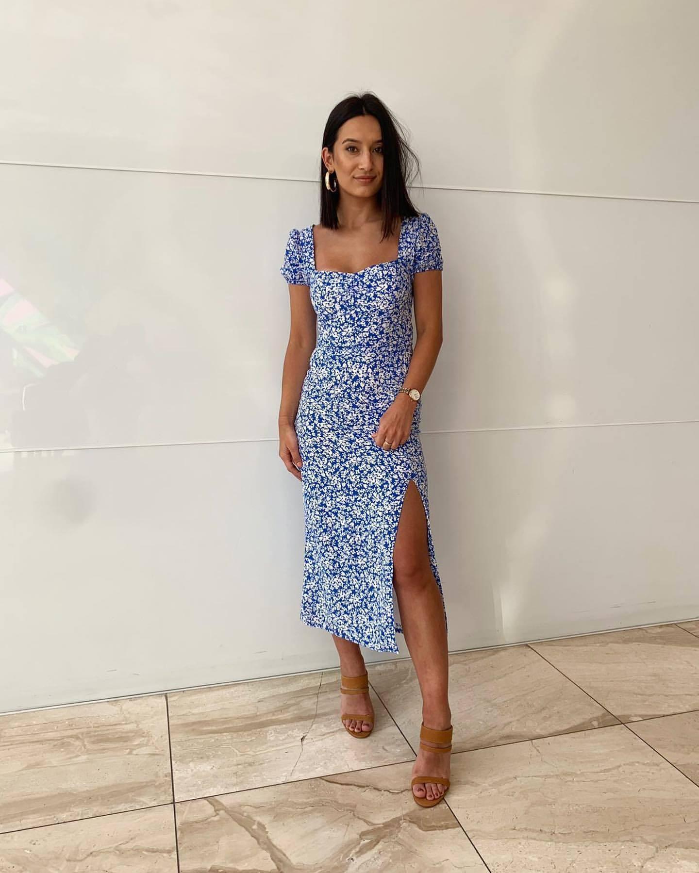 Kookai Iris Midi Dress Print Size 34 - Image 3