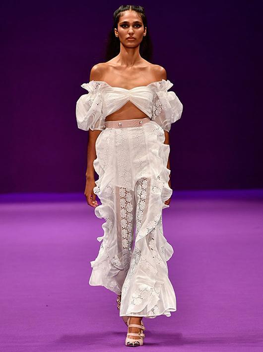 ALICE MCCALL | Dreamboat Top and Seashells Pant in Porcelain White | Size 6 for rent on The Volte - main image