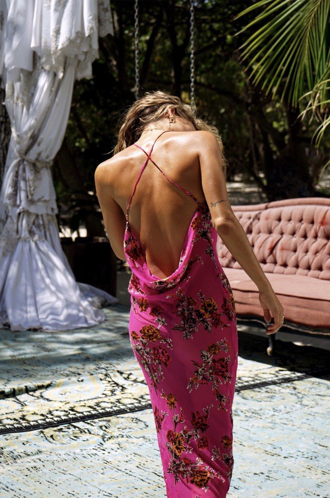 Rat & Boa Kiki Pink Dress Floral Size XS/AU 8 for rent on The Volte - main image