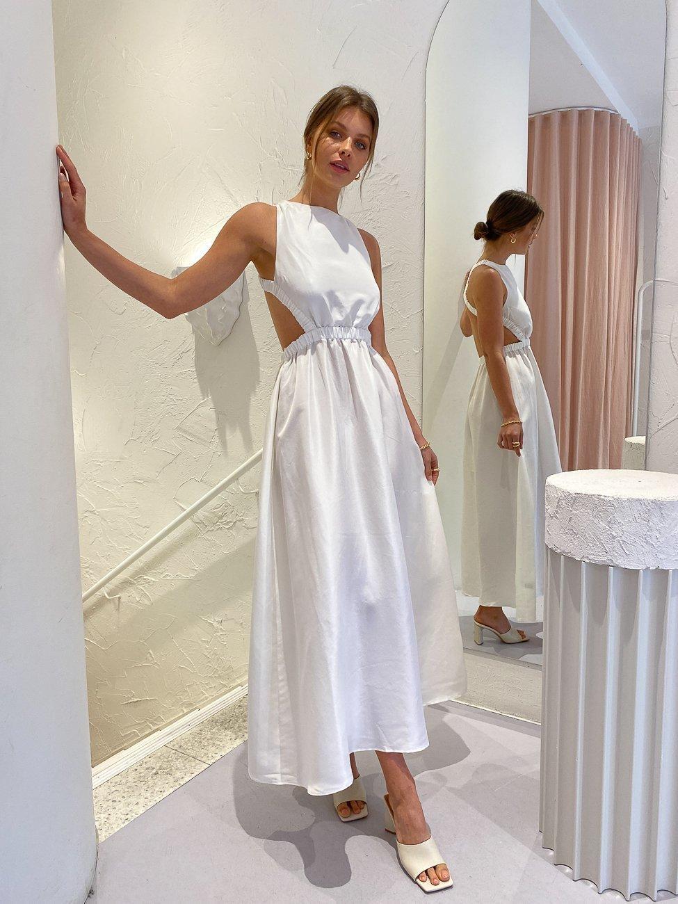 Sir the Label Alena Maxi Dress in Ivory Size XS / AU 6 - Image 3