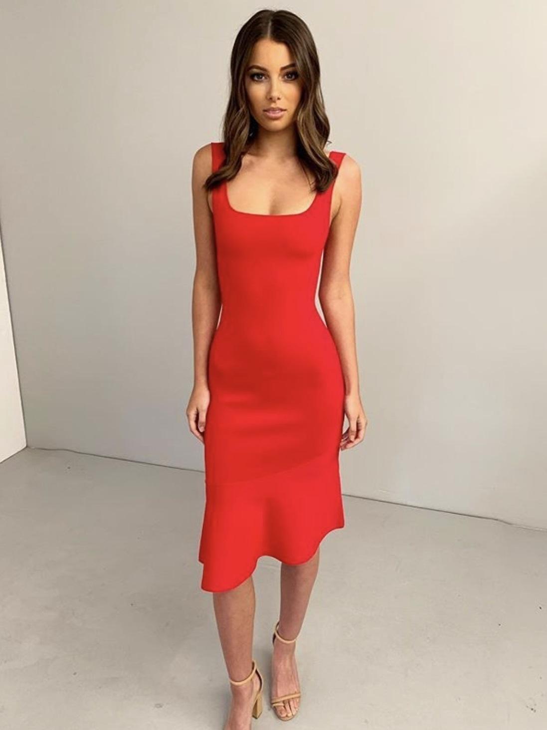 Kookai Miami Scoop Neck Dress red size 8  - Image 1