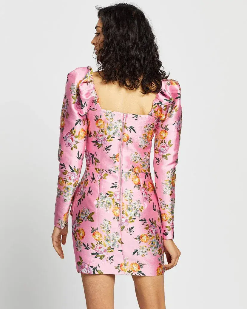 Bec & Bridge Peony Party Mini Dress Print Size AU 6 - Image 3