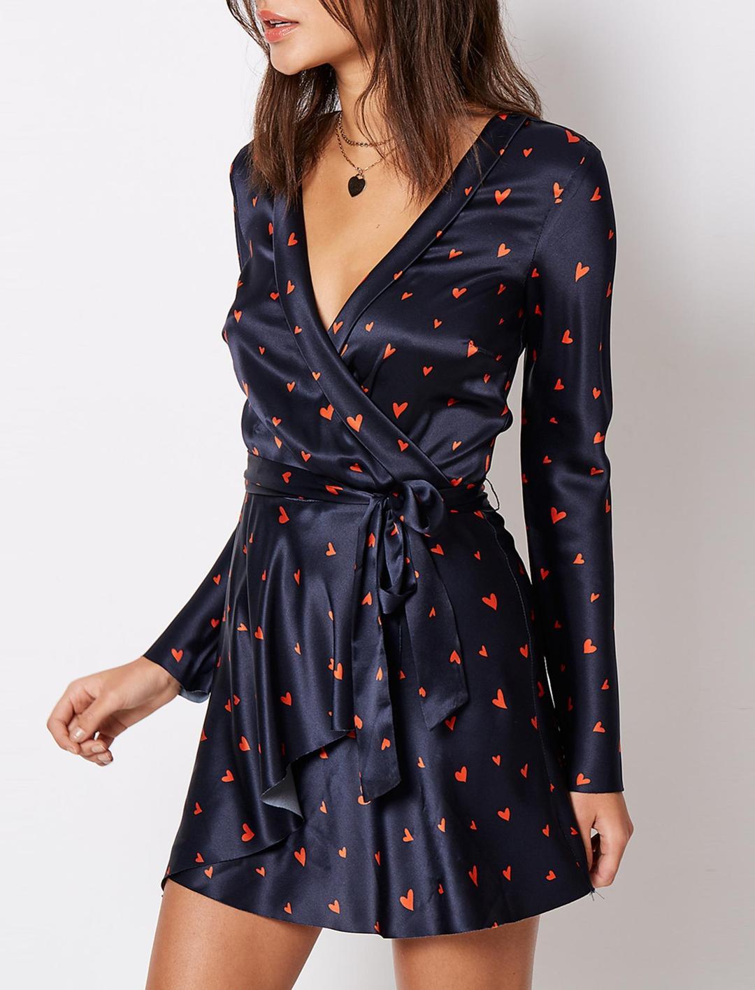 Bec & Bridge Love Spell Mini Dress in Ink Size AU 6 for rent on The Volte - main image