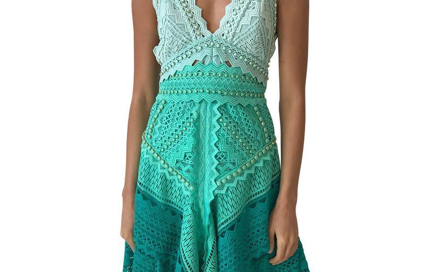 Thurley Bahamas Mini Dress Green size 12 - Image 2