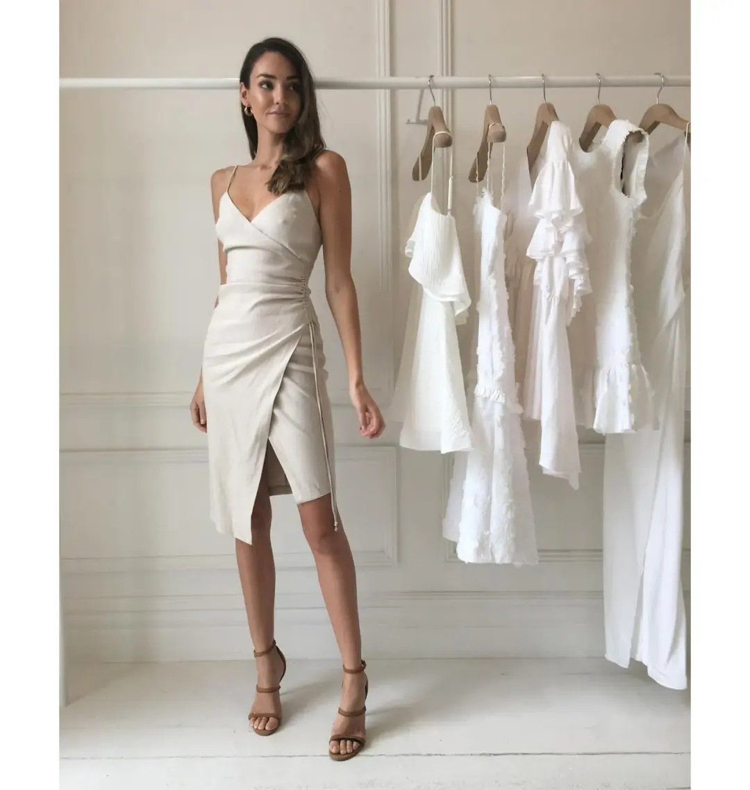 Bec & Bridge Superbe Dress in Sand Size AU 10 for rent on The Volte - main image