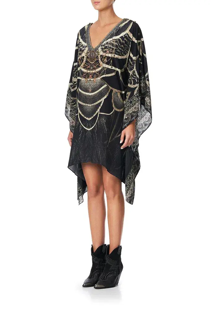 Camilla Kaftan W Button Up Sleeves Under A Full Moon Black Size 12 - Image 2